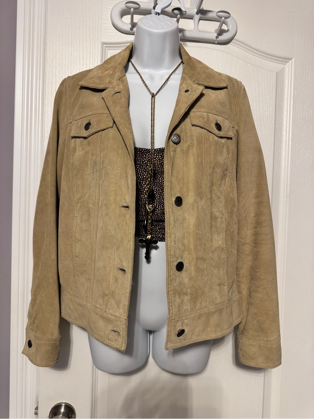 Eddie Bauer Seattle Suede Genuine Leather Jacket | Small | Tan